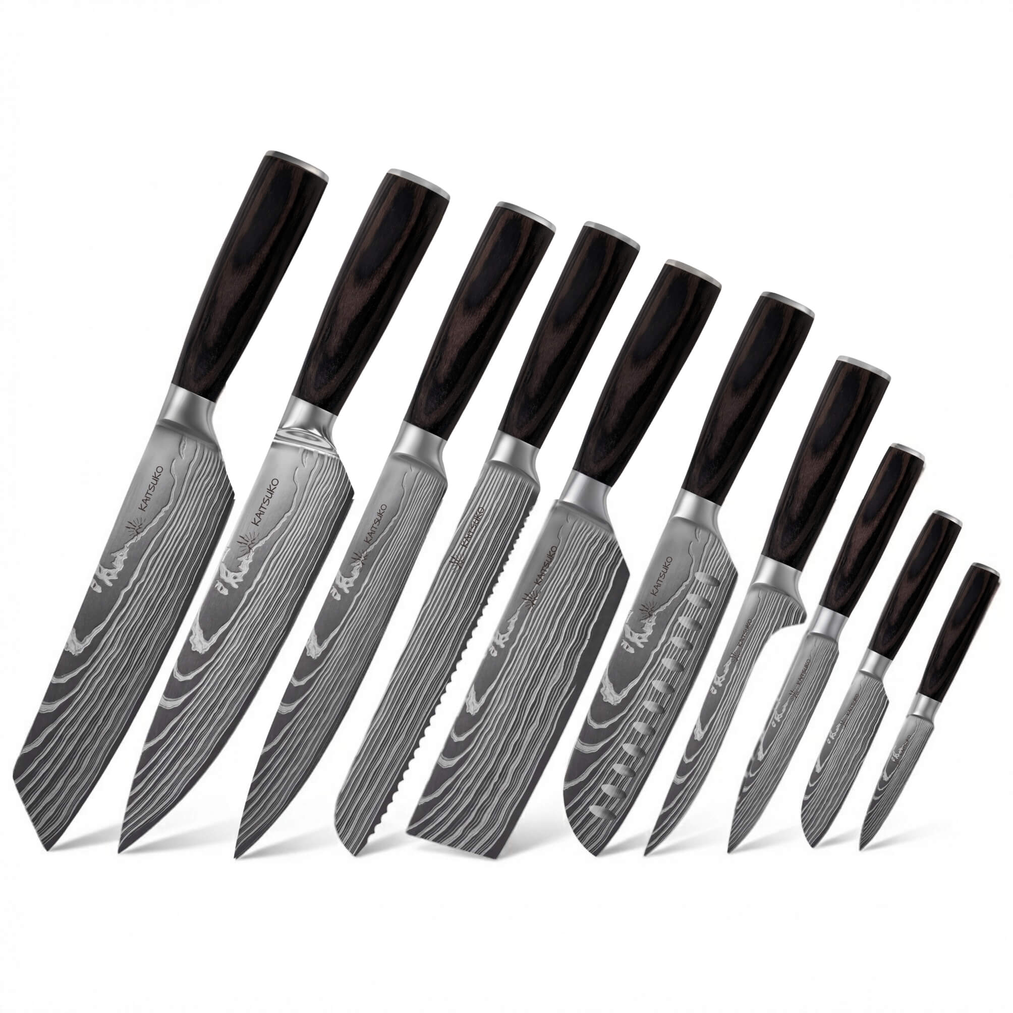 Set of 10 Japanese knives - Chef Tanaka
