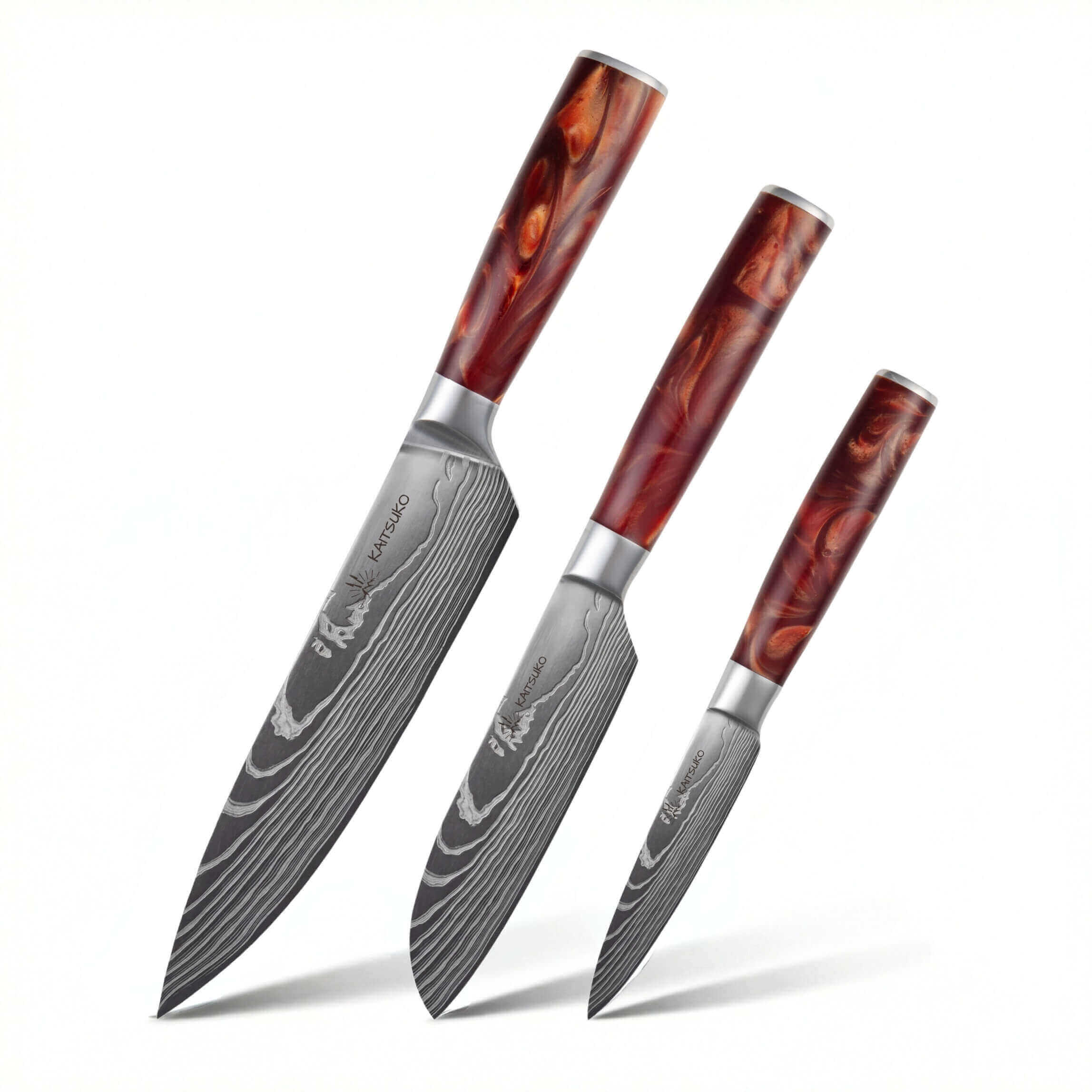 Mother's Day Bundle (3 Japanese Knives + 1 Pro Sharpener + 1 E-Book Free + 1 Finger Guard)