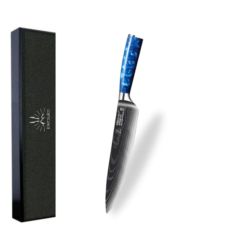 Best Japanese chef knife steel blade 7cr17 blue handle