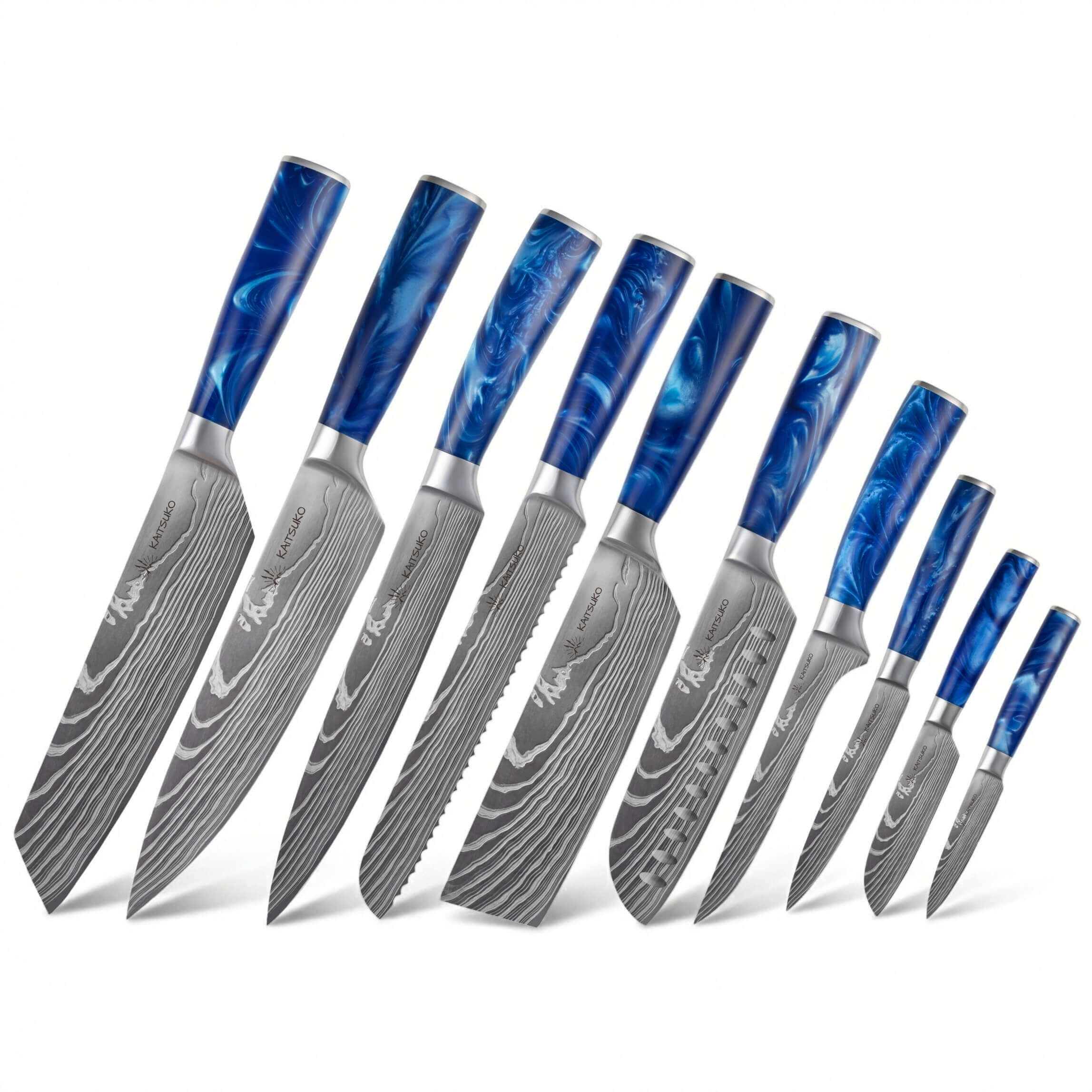 Set of 10 Japanese knives - Chef Tanaka