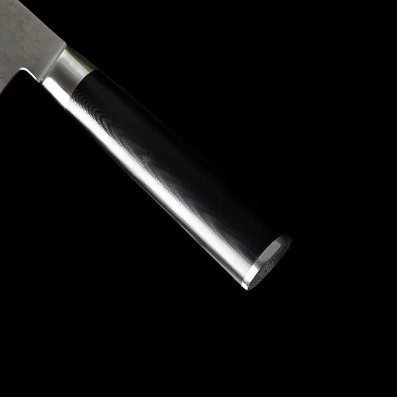 Damascus steel kitchen knife handle