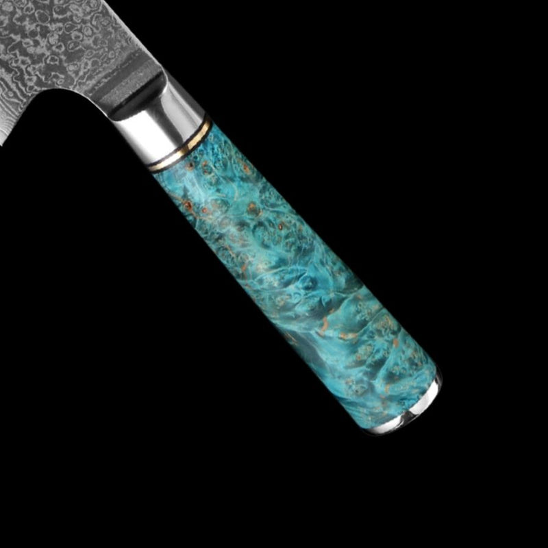 Kiritsuke blue resin knife