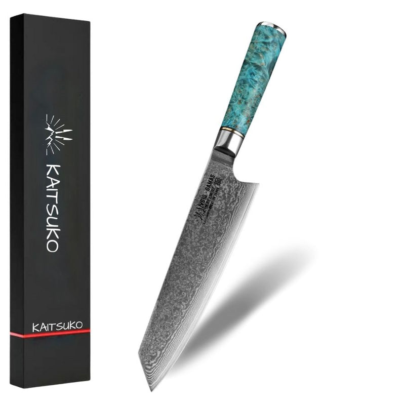 Kiritsuke high-end knife with blue handle